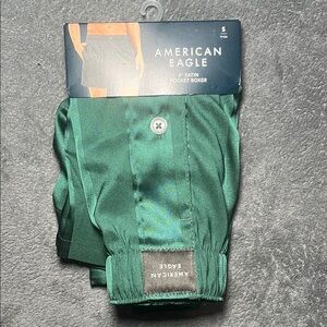 American Eagle Outfitters Satin Boxer in Emerald
